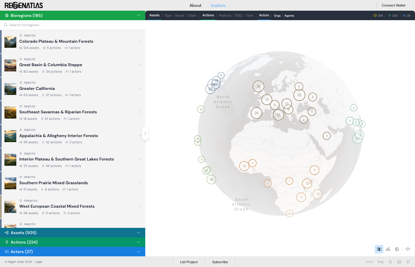 Regen Atlas homepage